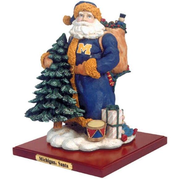Collegiate Collectibles Michigan Wolverines Santa 8" Limited Series new - Picture 1 of 2